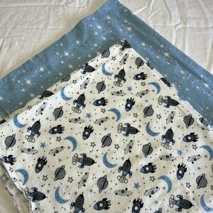 Gerber Space themed flannel receiving blankets